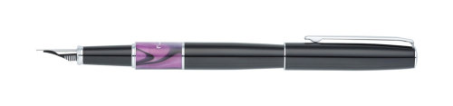 Ручка перьевая Pierre Cardin LIBRA с колпачком, черный/фиолетовый/серебро