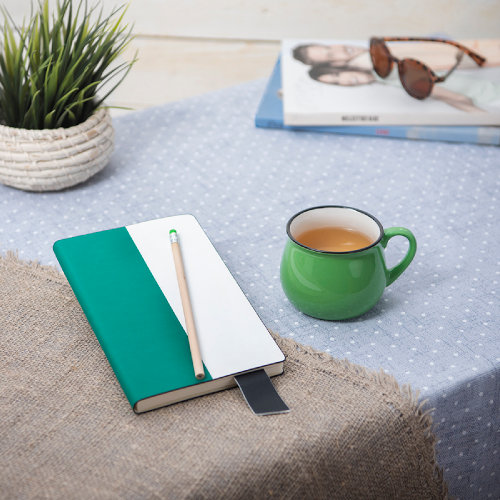 Подарочный набор LAST SUMMER: бизнес-блокнот, кружка, карандаш чернографитный, зеленый (белый, зеленый)