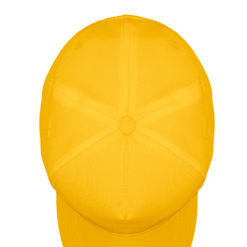 Бейсболка "Fortuna", 5 клиньев, застежка на липучке, желтый, 100% полиэстер, плотность 140 г/м2 (желтый)