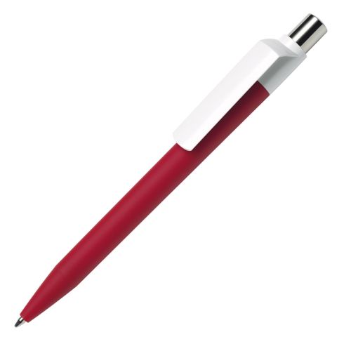 Ручка шариковая DOT, покрытие soft touch (красный)
