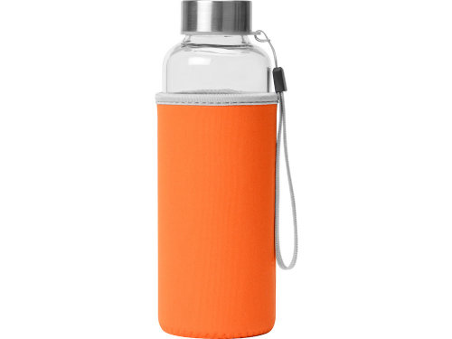 Бутылка для воды Pure c чехлом, 420 мл, оранжевый