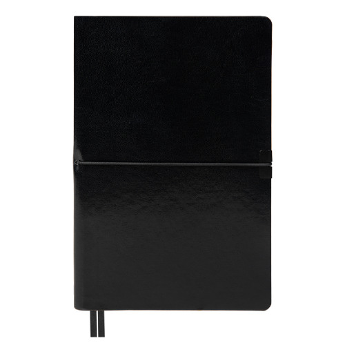 Ежедневник недатированный Save , A5, черный,  рециклированная кожа, кремовый блок, подарочная коробк (черный)