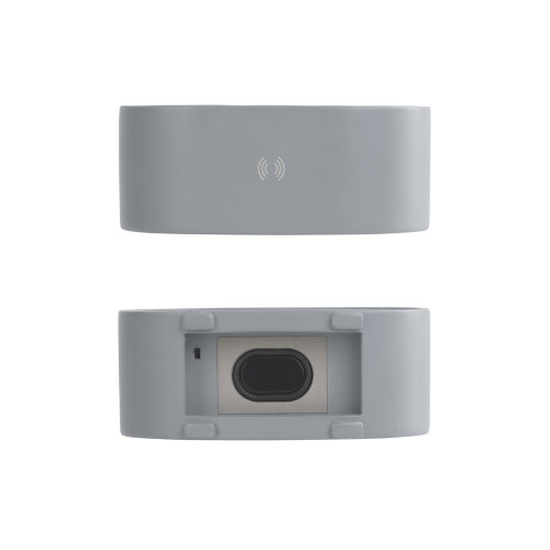 Bluetooth-колонка "Stonehenge" 5Вт с беспроводным зарядным устройством, камень/бамбук, серый/бежевый