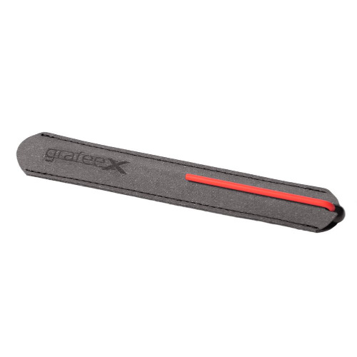 Шариковая ручка GrafeeX в чехле, черная с красным
