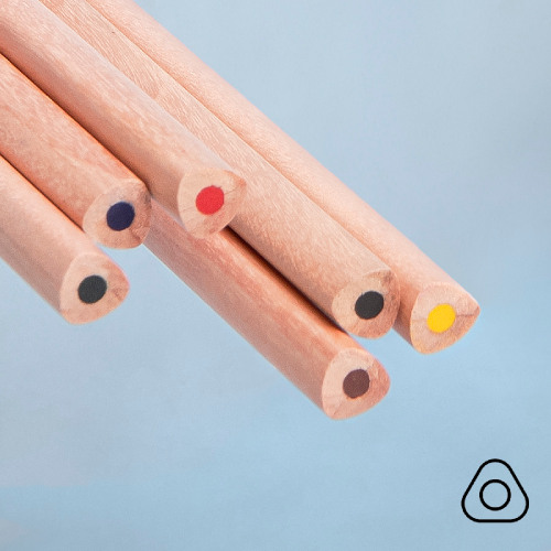 Набор цветных карандашей KINDERLINE small,6 цветов (бежевый)