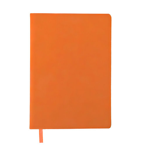 Ежедневник недатированный Pulpy, А5,  оранжевый, кремовый блок, оранжевый срез (оранжевый)