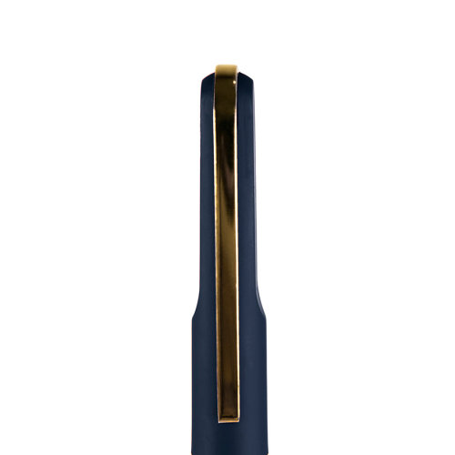 Ручка шариковая FARO, покрытие soft touch (синий, золотистый)