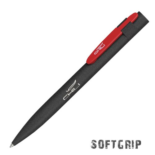 Ручка шариковая "Lip SOFTGRIP", черный с красным