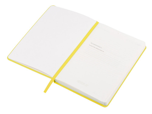 Бизнес-блокнот C2 софт-тач, твердая обложка, 128 листов, желтый