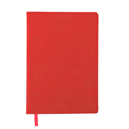 Ежедневник недатированный Pulpy, А5,  красный, кремовый блок, красный срез (красный)