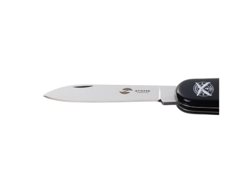 Нож перочинный Stinger, 90 мм, 4 функции, материал рукояти: АБС-пластик (черный)