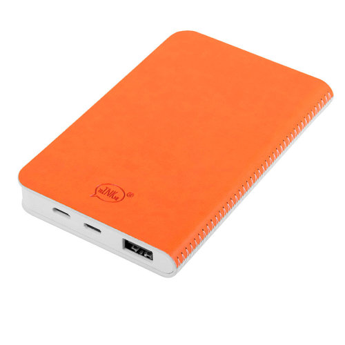 Универсальный аккумулятор "Franki (5000mAh),белый с оранжевым, 7,5х12,1х1,1см (белый, оранжевый)