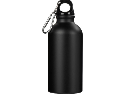 Матовая спортивная бутылка Hip S с карабином и объемом 400 мл, черный