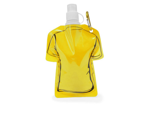 Гибкая емкость для питья MANDY в форме футболки, 470 мл, желтый