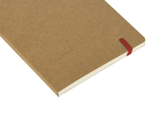 Блокнот Sevilia Soft, гибкая обложка из крафта A5, 80 листов, крафтовый/красный