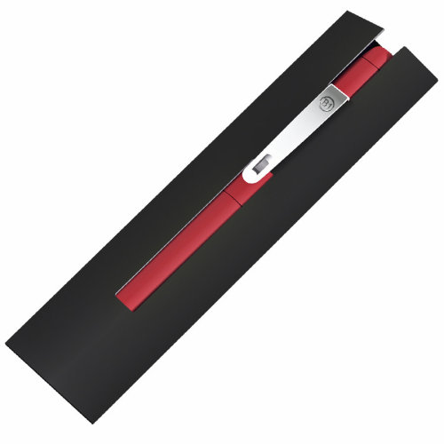 IQ, ручка с флешкой, 8 GB, металл, soft-touch (красный, серебристый)