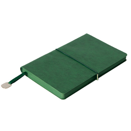 Ежедневник недатированный Fusion, А5, зеленый, кремовый блок, зеленый срез (зеленый)