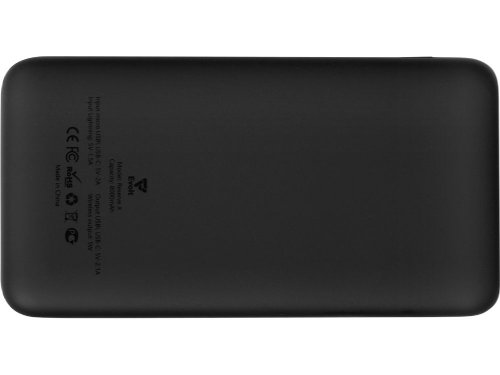 Внешний беспроводной аккумулятор с подсветкой лого Reserve X v.2, 8000 mAh, ярко-черный