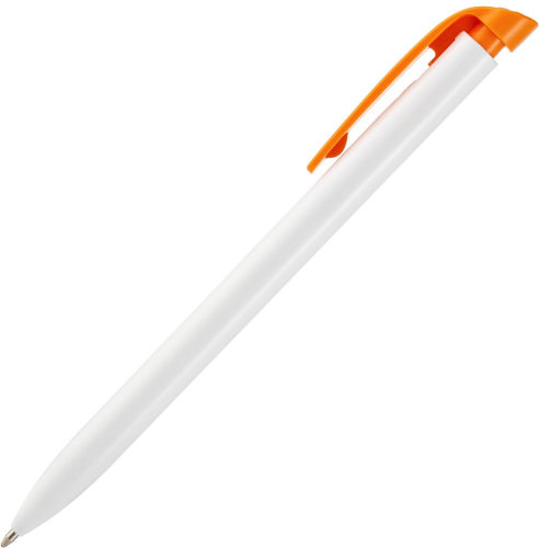 Ручка шариковая Favorite, белая с оранжевым