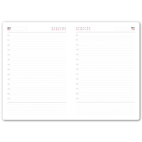 Ежедневник недатированный Duncan, формат А5,  в линейку (красный)