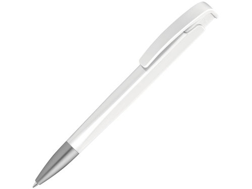 Шариковая ручка с геометричным корпусом из пластика Lineo SI, белый