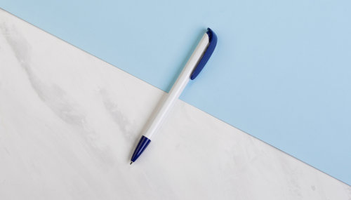Ручка шариковая JONA, белый/синий
