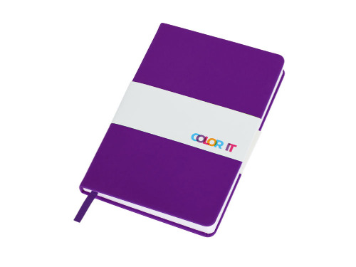 Бизнес-блокнот C2 софт-тач, твердая обложка, 128 листов, фиолетовый