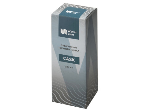 Вакуумная термобутылка Cask Waterline, 500 мл, серебристый глянцевый (P)