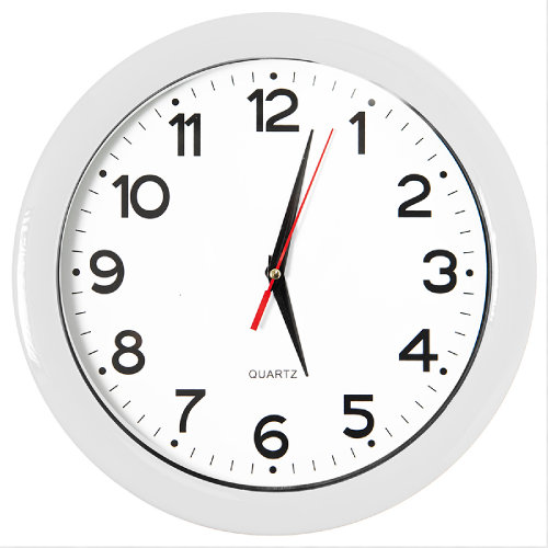 Часы настенные "ПРОМО" разборные ;  белый, D28,5 см; пластик (белый)