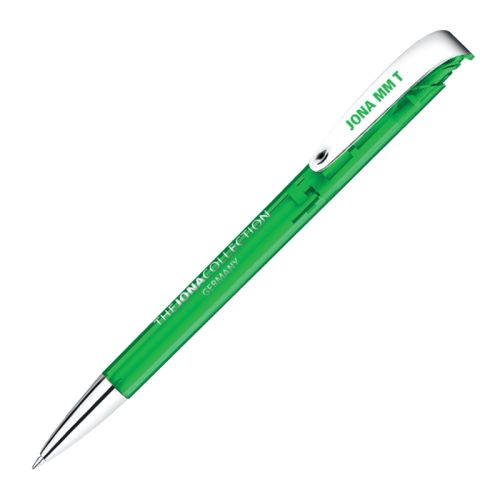 Ручка шариковая JONA MM TRANSPARENT, зеленый