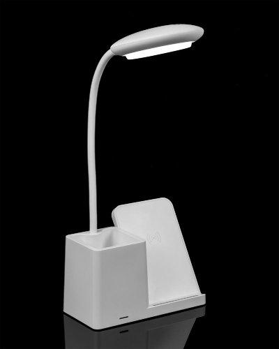 Лампа с органайзером и беспроводной зарядкой writeLight, белая