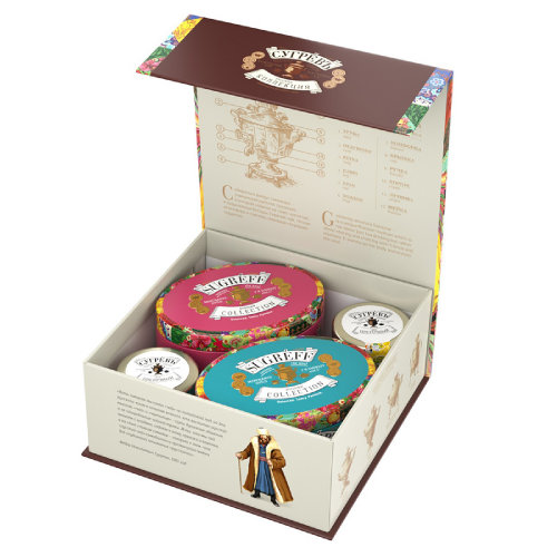 Подарочный набор "Весенний букет" с вареньем и цветочным чаем (разные цвета)