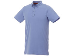 Мужская футболка поло Atkinson с коротким рукавом и пуговицами, светло-синий