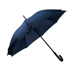 Зонт-трость ANTI WIND, пластиковая ручка, полуавтомат (темно-синий)