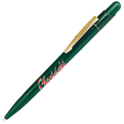 MIR, ручка шариковая с золотистым клипом, зеленый, пластик/металл (зеленый, золотистый)