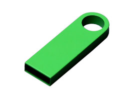 USB 3.0-флешка на 16 Гб с мини чипом и круглым отверстием, зеленый