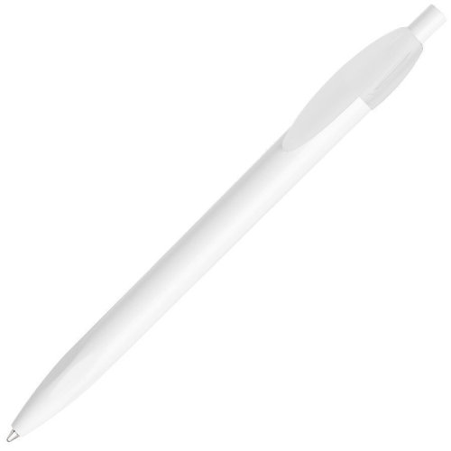 Ручка шариковая X-1 WHITE, белый/белый непрозрачный клип, пластик (белый)