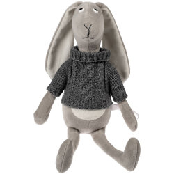 Мягкая игрушка Smart Bunny в свитере, серая