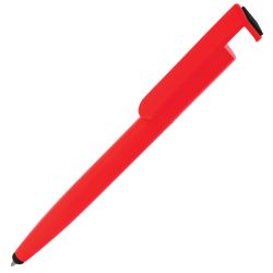 Ручка шариковая N3 со стилусом и подставкой для смартфона (красный)