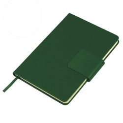Ежедневник недатированный Stevie, А5,  зеленый, кремовый блок, без обреза (зеленый)