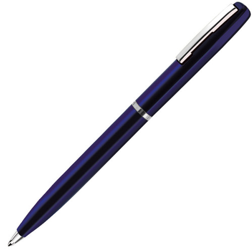 Ручка шариковая CLICKER (синий, серебристый)