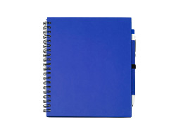 Блокнот LEYNAX с ручкой из переработанного картона, королевский синий