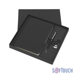 Подарочный набор "Бари", покрытие soft touch, черный