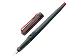 Ручка перьевая 015 joy, Черный/красный клип, 1.9 mm