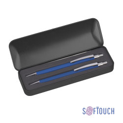 Набор "Ray" (ручка+карандаш), покрытие soft touch, синий