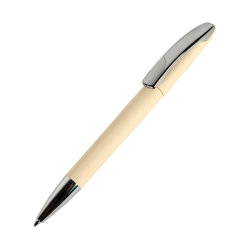 Ручка шариковая VIEW, пластик/металл, покрытие soft touch (бежевый)