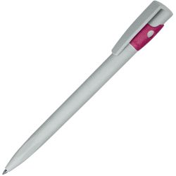 Ручка шариковая из экопластика KIKI ECOLINE, рециклированный пластик (серый, розовый)
