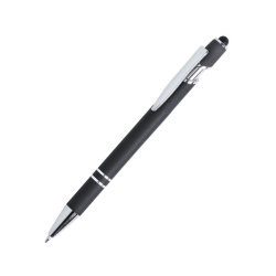 Ручка шариковая со стилусом LEKOR, металл (черный)