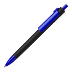 Ручка шариковая FORTE SOFT BLACK, покрытие soft touch (черный, синий)