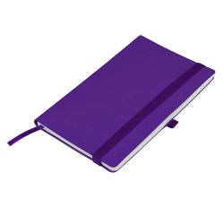 Бизнес-блокнот "Gracy", 130х210 мм, фиолет., кремовая бумага, гибкая обложка, в линейку, на резинке (фиолетовый)